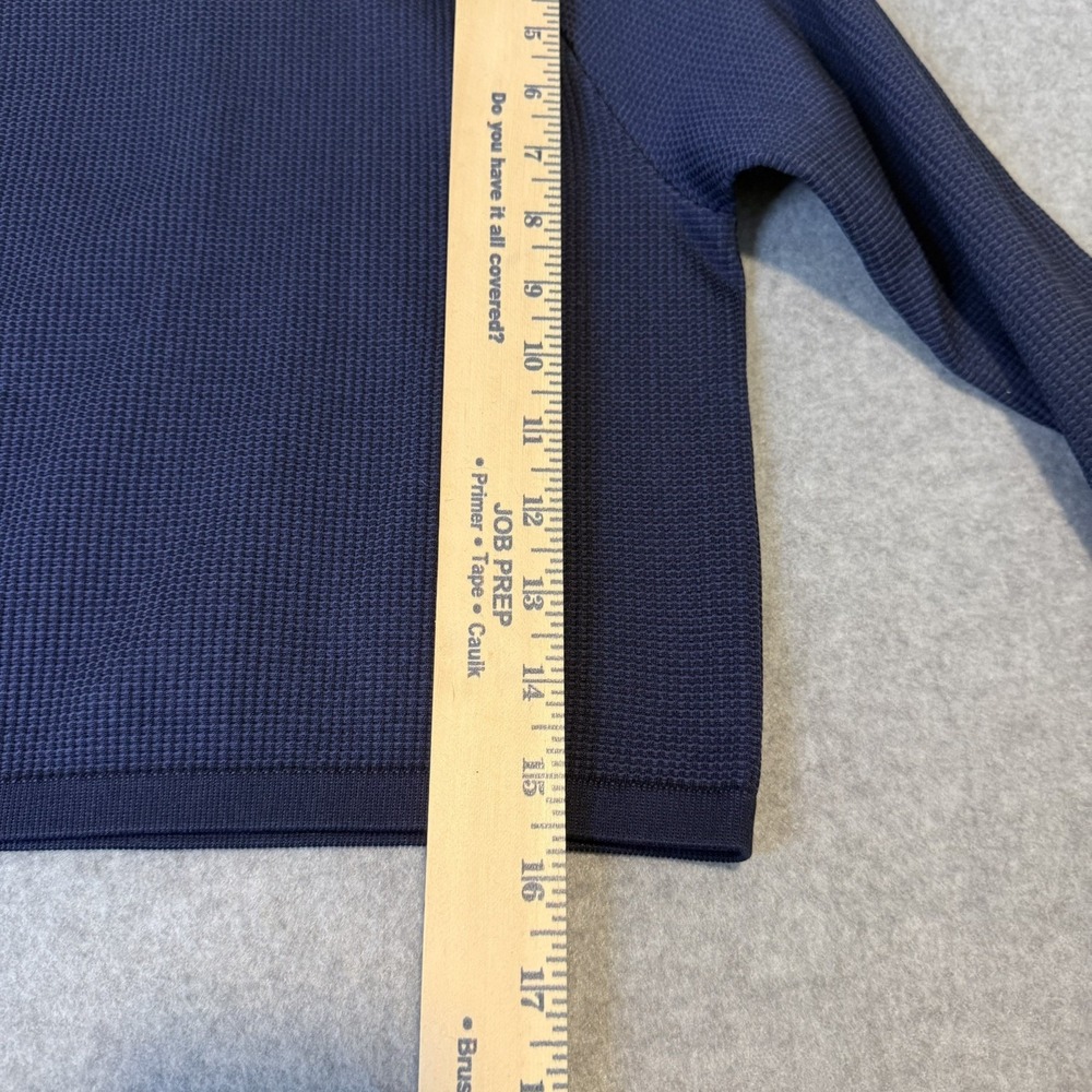 OFFLINE AERIE Seamless Waffle Knit Blue Workout Cropped Long Sleeve Top Size XL - Picture 6 of 7